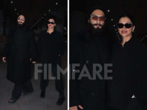 Pictures: Deepika Padukone and Ranveer Singhâs All-Black Airport&hellip;