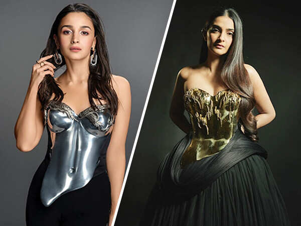 Fashion Face-Off: Who styled the metal breastplate better?