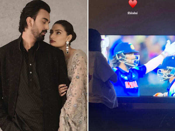 Mom-To-Be Athiya Shetty Cheers For KL Rahul During ICC Champions Trophy Final