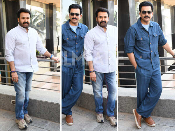 Photos: Prithviraj Sukumaran And Mohanlal Step Out For L2: Empuraans Promotions