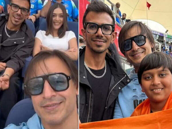 Vivek Oberoi Watched The IND Vs NZ Match With Yuzvendra Chahal and RJ Mahvash