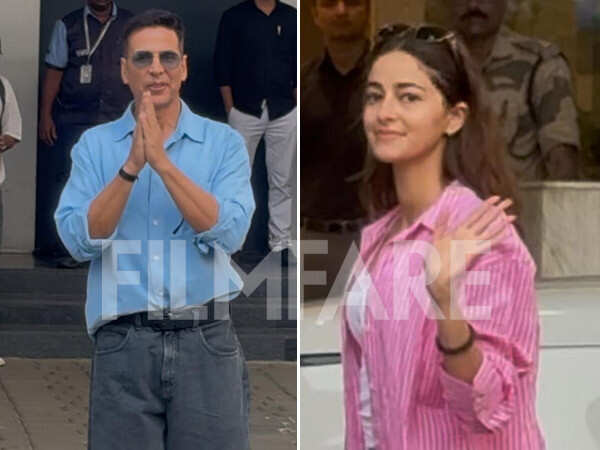 Photos: Akshay Kumar Ananya Panday and Karan Johar jet off for Kesari 2 trailer launch