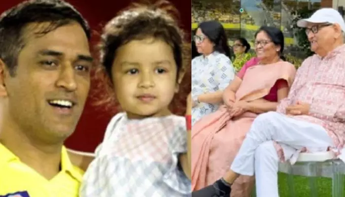 MS Dhoni’s Daughter, Ziva’s Unseen Pic With Grandparents Pan Singh, Devaki Goes Viral From Stand