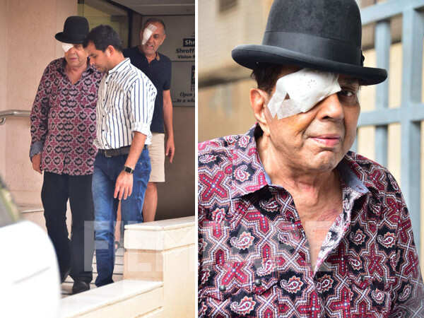 PHOTOS: Dharmendra suffers an eye injury gets clicked&hellip;
