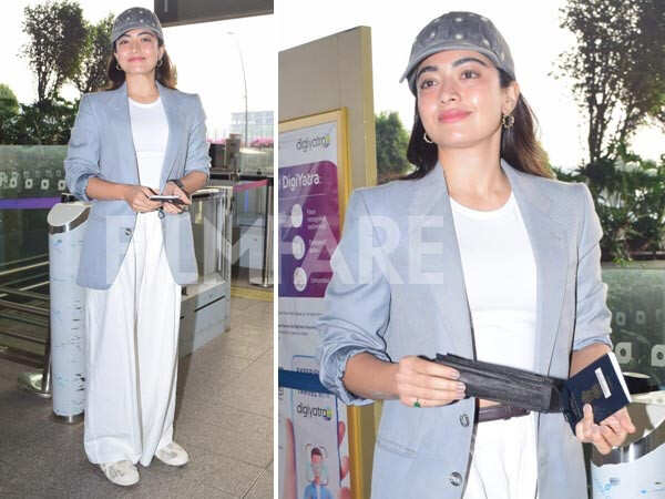 Photos : Rashmika Mandanna snapped at Mumbais private airport 