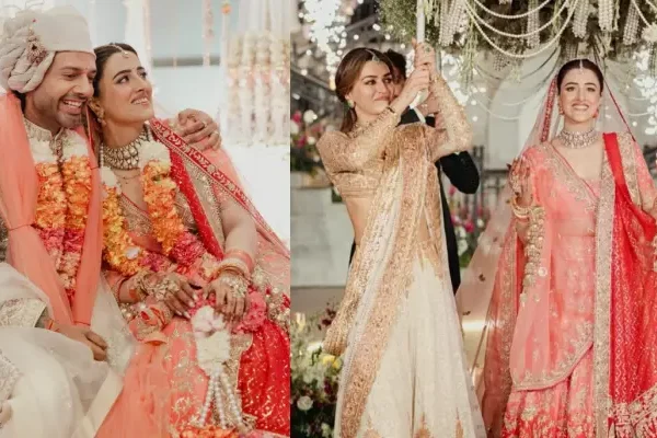 Nupur Sanon Wore Orange-Hued Lehenga For Hindu Wedding,&hellip;