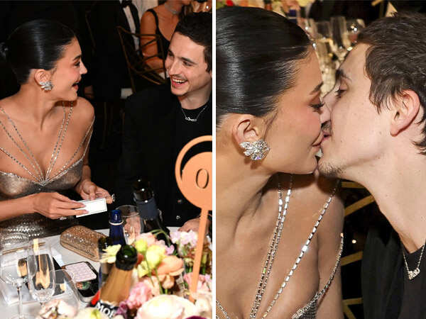 PHOTOS: Kylie Jenner and Timothee Chalamet Pack on The PDA at Golden Globes 2026
