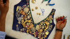 This bejewelled angrakha blouse is a tribute to&hellip;