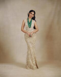 Isha Ambani Piramal’s cascading emeralds cut through Anamika&hellip;