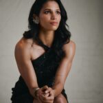 Jyothi Yarraji wore a glittering asymmetric black dress at Vogue Values: Women of Excellence