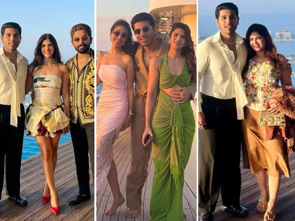 See Pics: Allu Sirishâs Pre-wedding Bash in Dubai Allu Arjun Joins The Party