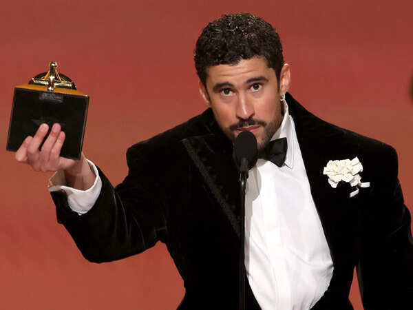 Bad Bunny delivers an emotional speech as he makes Grammy history after winning Album of the Year