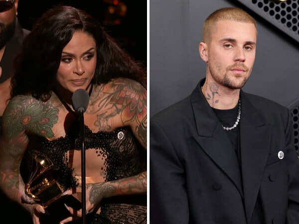 Justin Bieber Billie Eilish and More Turn Up Wearing ICE OUT Pins at Grammys 2026