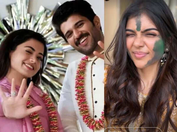 Kalyani Priyadarshan attends Rashmika Mandanna and Vijay Deverakondas pre-wedding festivities
