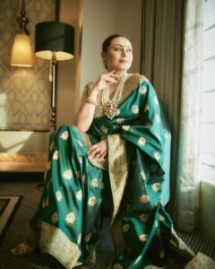 Rani Mukerji’s green Sabyasachi sari and Mrunal Thakur’s&hellip;