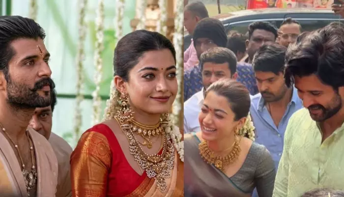 Rashmika Mandanna Reaches Vijay Deverakonda’s Village For Griha…