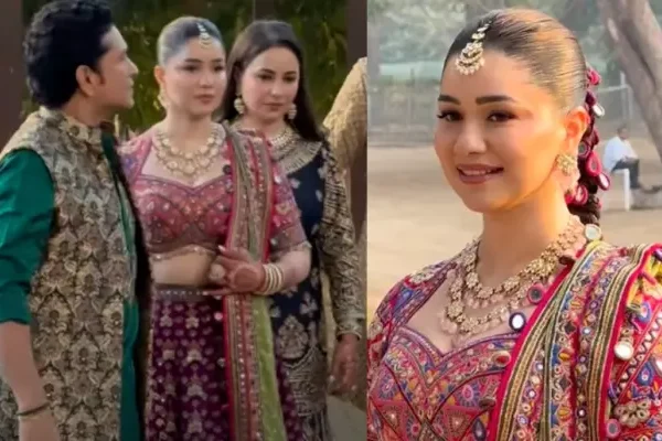 Sara Tendulkar Wore Mirror-Work Gujarati Lehenga For ‘Bhai’&hellip;