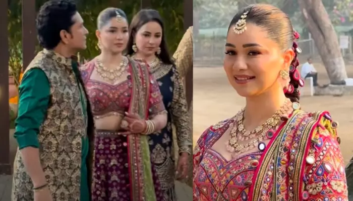 Sara Tendulkar Wore Mirror-Work Gujarati Lehenga For ‘Bhai’ Arjun Tendulkar’s Mehendi, Dons Parandi