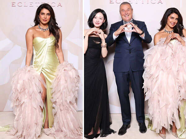 PHOTOS: Priyanka Chopra Jonas Dazzles in Pastel Nicolas Jebran at Bvlgariâs Star-studded Milan Event