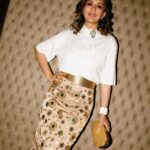 Sonali Bendre’s Abu Jani Sandeep Khosla skirt is scattered with sequins