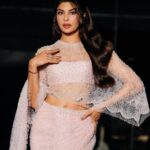 Jacqueline Fernandez’s Manish Malhotra ensemble is a pearl lover’s dream