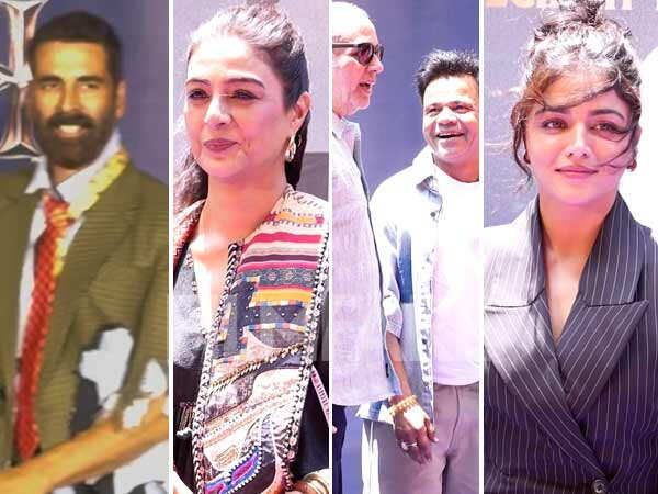 Photos: Akshay Kumar Wamiqa Gabbi and Team Light Up Bhooth Bangla Trailer Launch