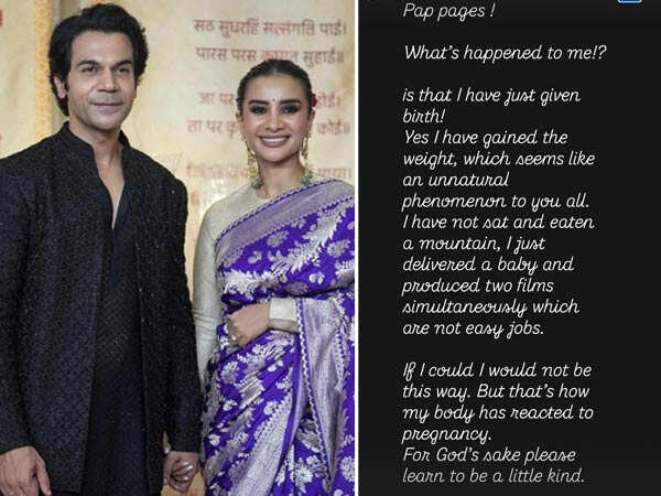 Patralekhaa Calls Out Pap Pages for Body-shaming After Childbirth