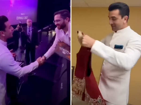 Ranbir Kapoor Feels Grateful As Fan Gifts Him Ram Mandir Themed Jacket at Ramayana Event