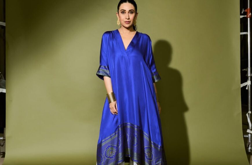 Karisma Kapoor’s Payal Khandwala kurta set brings a lighter touch to occasion wear
