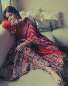 Shanaya Kapoor’s maximalist anarkali makes room for mirror&hellip;