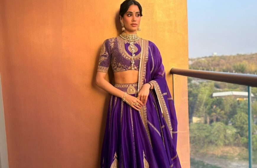 Janhvi Kapoor’s purple lehenga was…