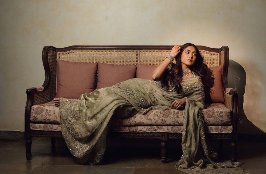 Mrunal Thakur’s mint green sari…