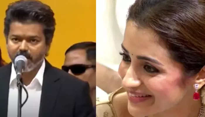 Trisha Krishnan Pushed While Leaving Stadium Post Attending Vijay Thalapathy’s Oath Taking Ceremony