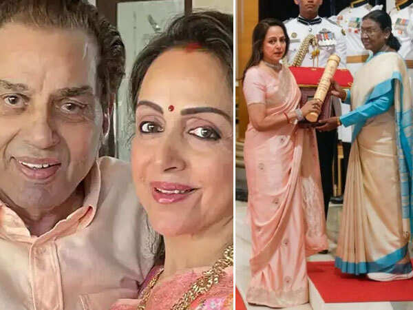 Hema Malini Feels Dharmendraâs Warm Presence While Accepting Posthumous Padma Vibhushan: Tears Welled Up