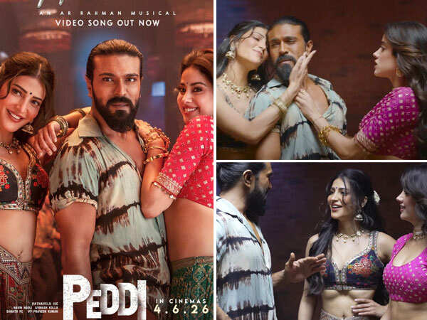 Peddi: Janhvi Kapoor Shruti Haasan and Ram Charan Sizzle in Hellallallo Song