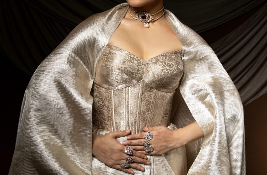 Bhumi Pednekkar styled her Ekaya Banaras Kanchipuram silk sari with a brocade corset