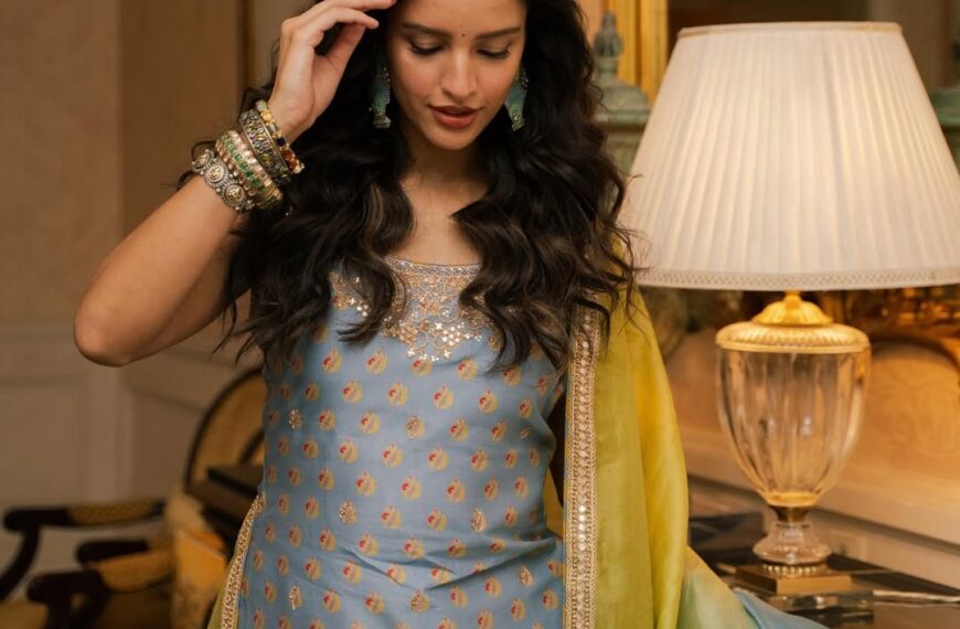 Triptii Dimri’s Punit Balana sharara set features mirror and marodi work