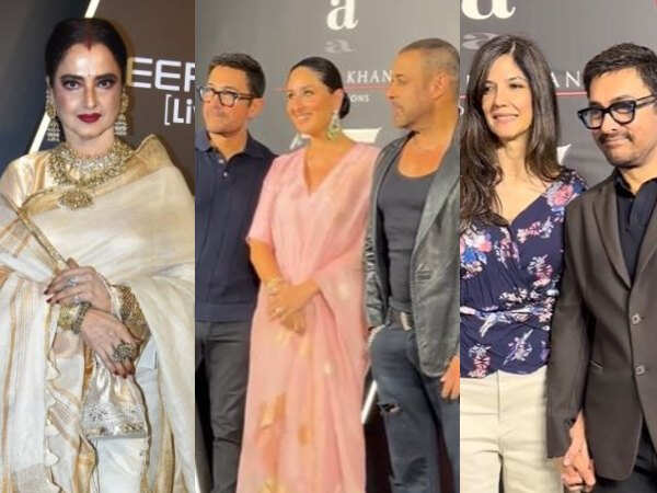 Photos: Aamir Khan Kareena Kapoor Khan Reunite at Lagaans Screening Salman Khan Debuts New Look