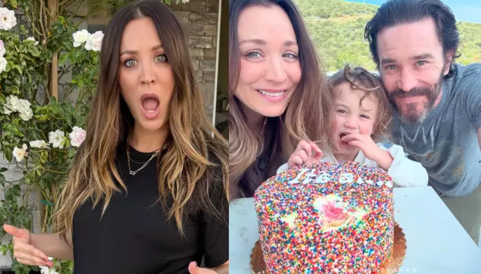 Kaley Cuoco Says ‘Almost Gave Birth..’ At Red Carpet Appearance, Cradles Her Baby Bump In Black Dres