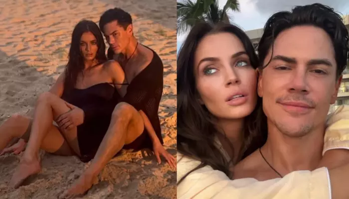 Tom Sandoval Seemingly Pushes GF’s Dad Into Fire Pit, Footage Surfaces Amid Restraining Order Filing