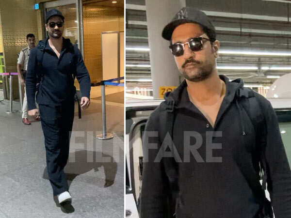 Photos: Vicky Kaushal Keeps It Casual and Cool in an All-Black Look As He Returns To Mumbai