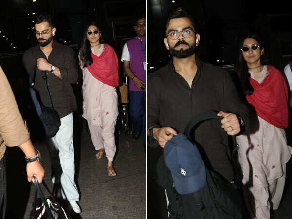 Photos: Virat Kohli And Anushka Sharma Return To Mumbai After Vrindavan Visit