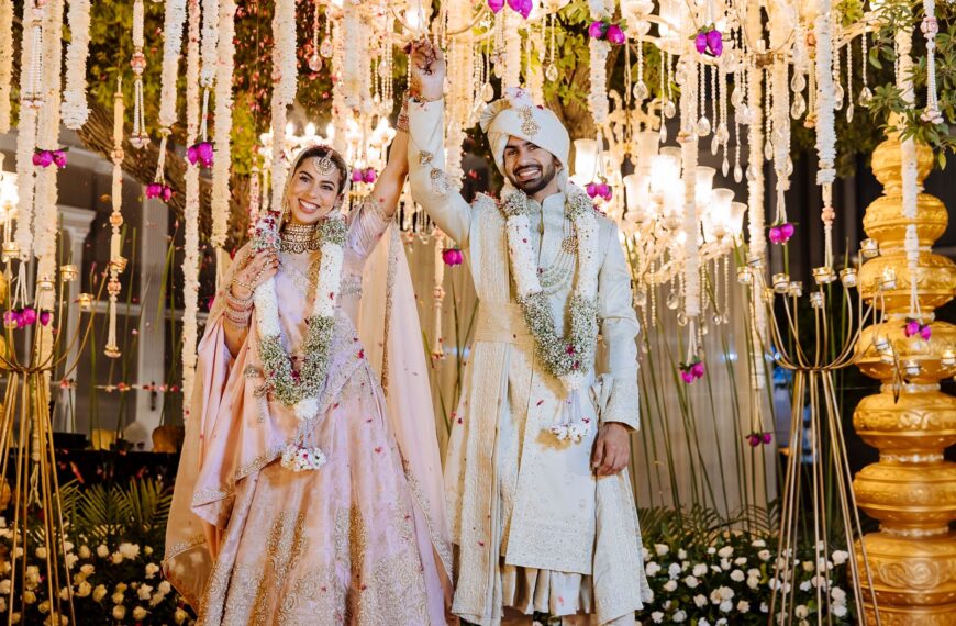 A Catholic-Punjabi wedding in New Delhi where the haldi and roce became one shared ceremony