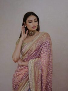 Athiya Shetty’s Manish Malhotra sari reimagines Radha-Krishna iconography&hellip;