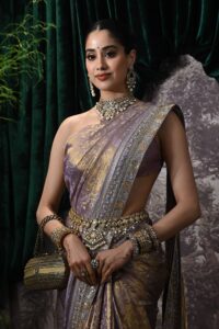 Janhvi Kapoor’s custom Manish Malhotra Banarasi sari is&hellip;
