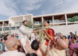 A Tamil-Gujarati wedding in Mexico with two red&hellip;
