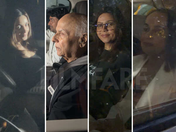 Photos: Alia Bhatt Shaheen Bhatt Mahesh Bhatt and Soni Razdan Clicked Arriving For Alpha Screening