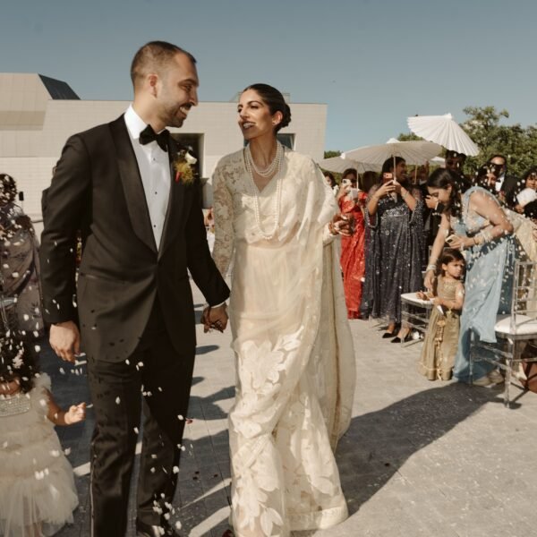 A white Sabyasachi sari honoured family tradition at…