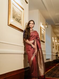 Dia Mirza wore an intricate brocade Banarasi sari&hellip;