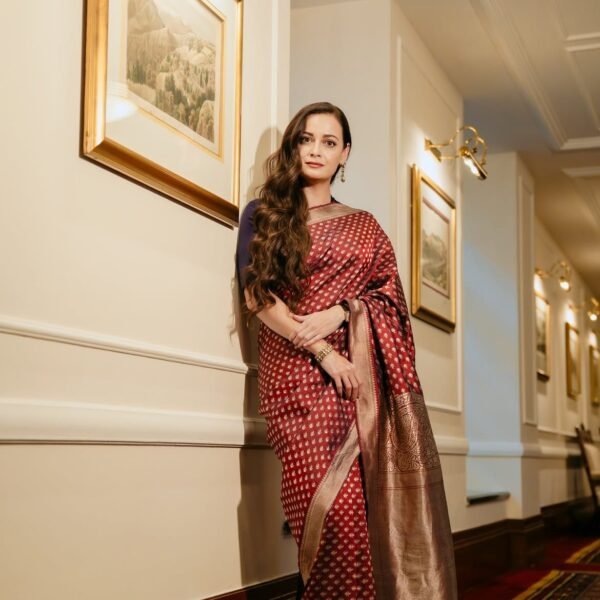 Dia Mirza wore an intricate brocade Banarasi sari&hellip;